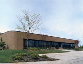 exterior view of Mill Rose Labs building